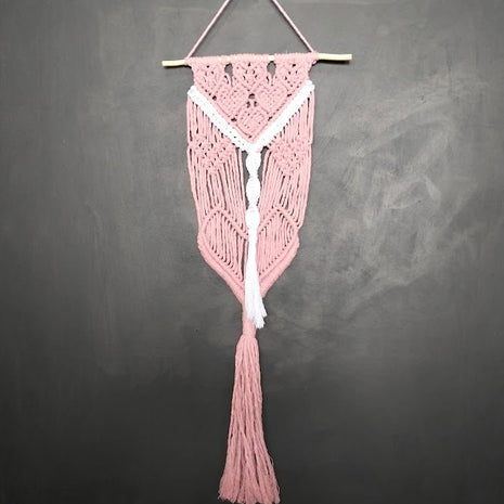 Blush Boho Macramé Wall Hanging - Macramé Wall Hanging - boho - handmade - home decor