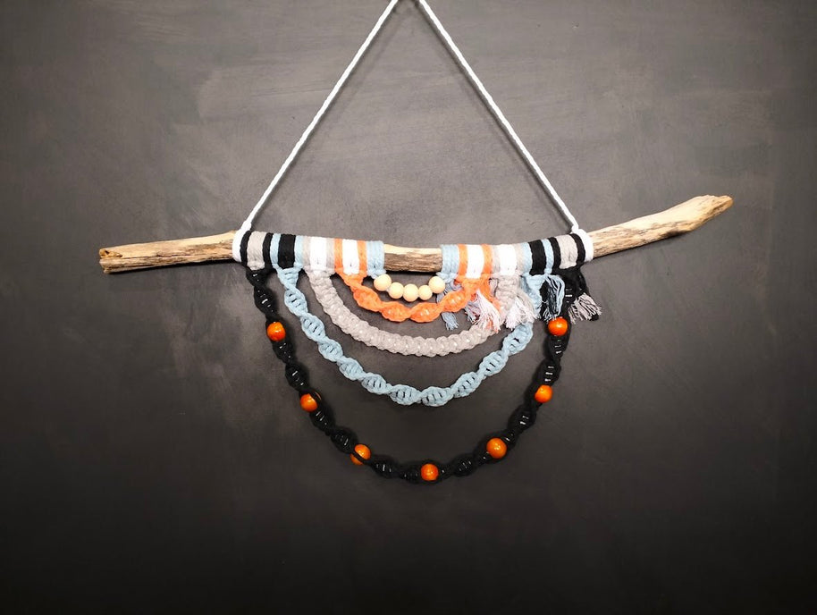 Coastal Sunset Macramé Wall Hanging - Macramé Wall Hanging - boho - coastal - driftwood