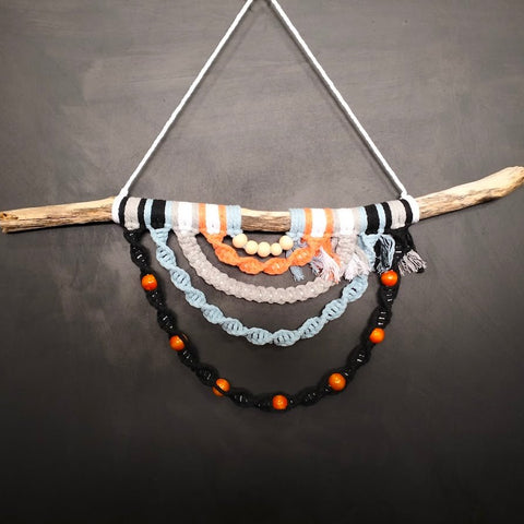 Coastal Sunset Macramé Wall Hanging - Macramé Wall Hanging - boho - coastal - driftwood