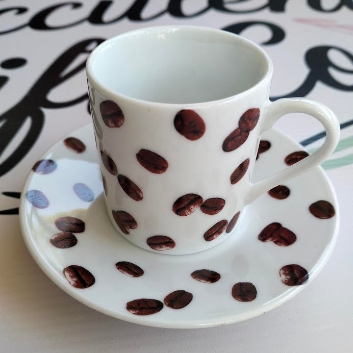 Coffee Bean Tea Cup Planter - Planter - ceramic - planter - succulent planter