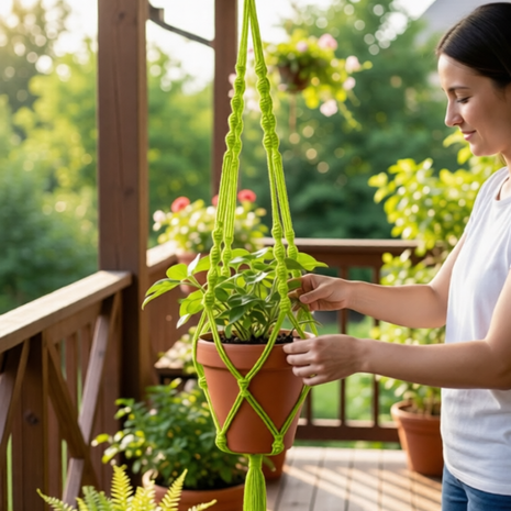 Elsie | Extra Large Macrame Plant Holder - Macrame Plant Holder - macrame - plant hanger - 