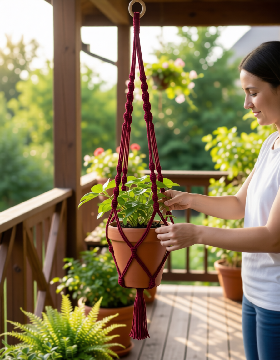 Elsie | Extra Large Macrame Plant Holder - Macrame Plant Holder - macrame - plant hanger - 