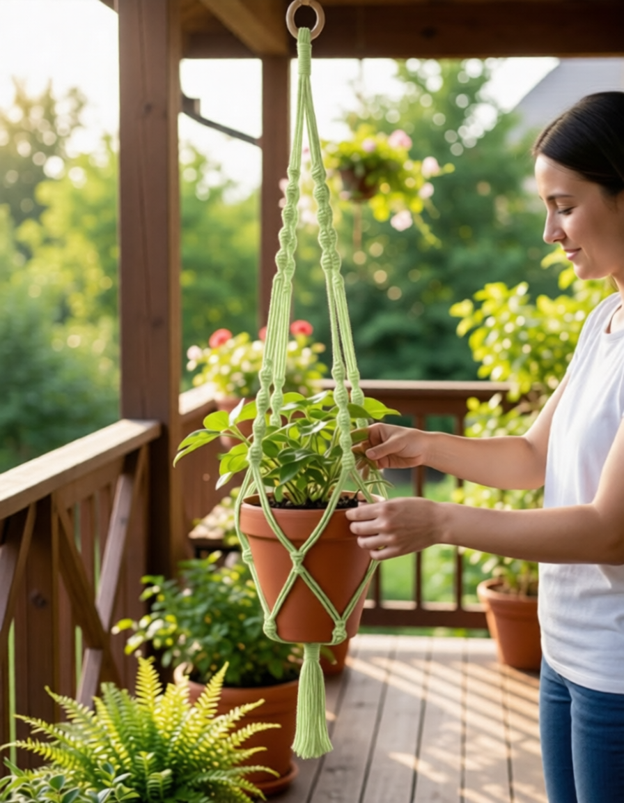 Elsie | Extra Large Macrame Plant Holder - Macrame Plant Holder - macrame - plant hanger - 