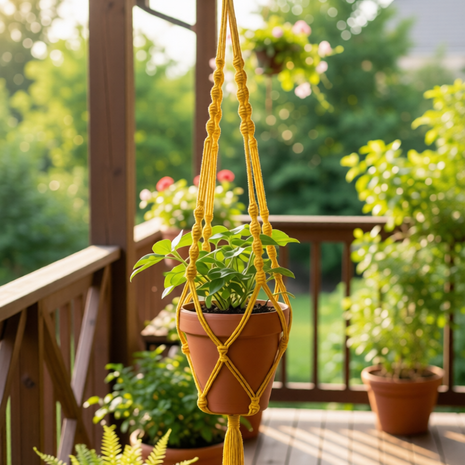 Elsie | Extra Large Macrame Plant Holder - Macrame Plant Holder - macrame - plant hanger - 