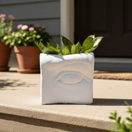 Eye Planter Concrete - Concrete - planter - White - 