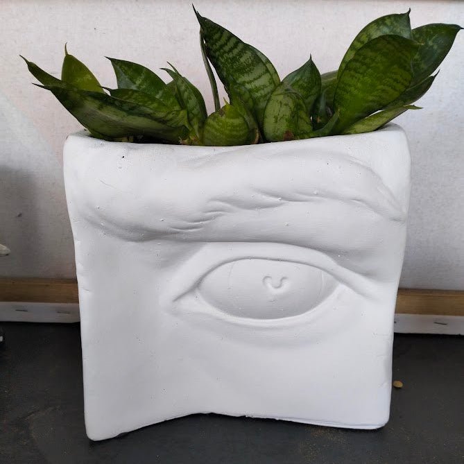 Eye Planter Concrete - Concrete - planter - White - 