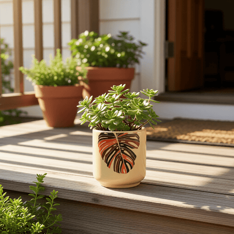 Foliage Planter - Ceramic - Foliage - Monstera - planter