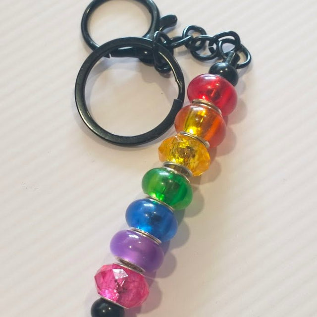 Little Black Beaded Keyring - Keyring - keyring - 