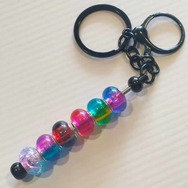 Little Black Beaded Keyring - Keyring - keyring - 
