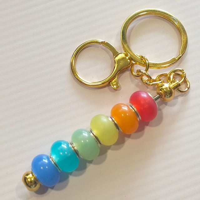Little Gold Beaded Keyring - Keyring - keyring - 