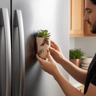Magnetic Planter - Snake Plant - Ceramic - Foliage - magnetic - planter