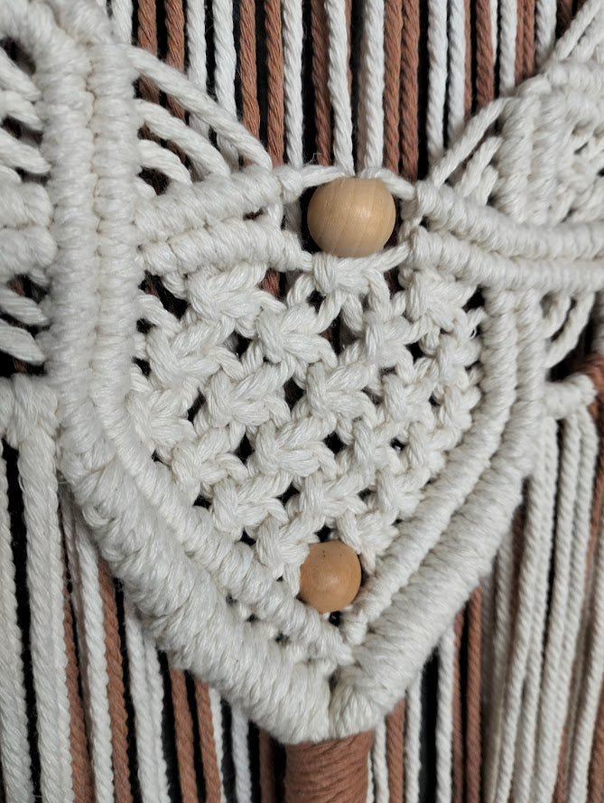 Marie | Large Triple Panel Macrame Wall Hanging - Macrame Wall Hanging - macrame - one - of - a - kind - wall hanging