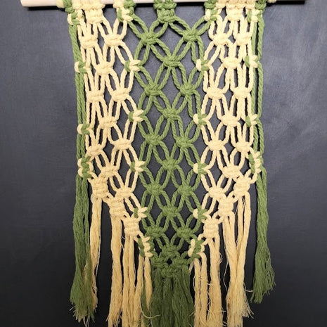 Sage Lattice Macramé Wall Hanging - Macramé Wall Hanging - boho - handmade - home decor