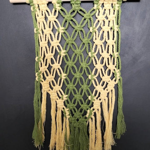Sage Lattice Macramé Wall Hanging - Macramé Wall Hanging - boho - handmade - home decor