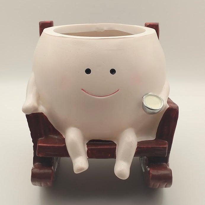 Smiley Rocking Planter - Plastic - medium - Plastic/resin - rocking