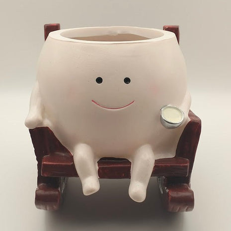 Smiley Rocking Planter - Plastic - medium - Plastic/resin - rocking