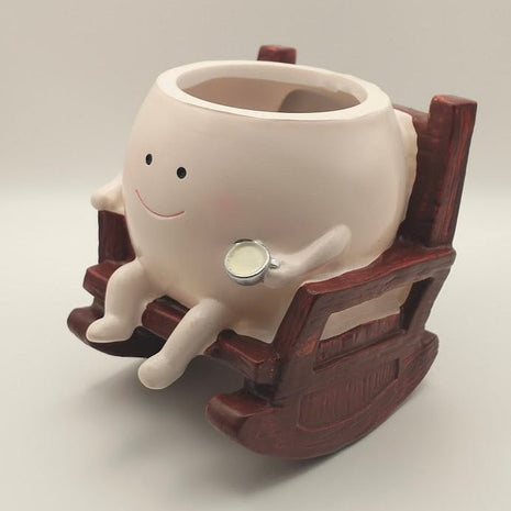 Smiley Rocking Planter - Plastic - medium - Plastic/resin - rocking