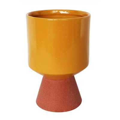 Tall Planter Mustard Terracotta - Ceramic - mustard - orange - planter